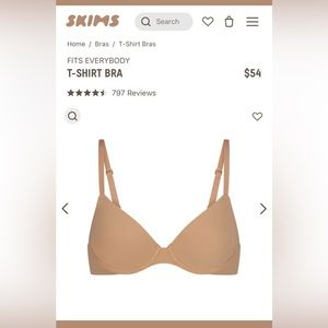 SKIMS T-Shirt Bra 34C Lightly Lined